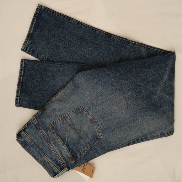 Polo Ralph Lauren Sullivan men's slim fit button fly low rise denim blue jeans - Picture 14 of 14